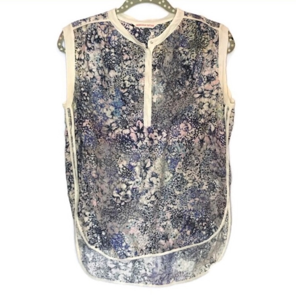 REBECCA TAYLOR Floral Silk Blouse